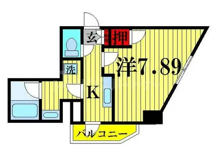 PARKGATE押上(1K/6階)の間取り写真