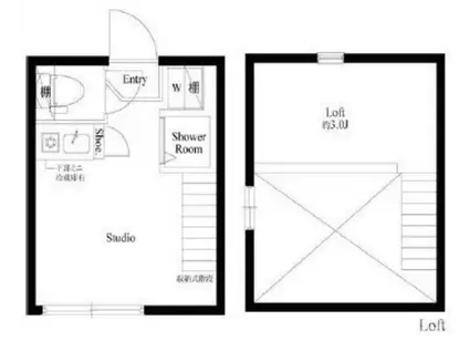 デルソルイケブクロ(ワンルーム/2階)の間取り写真