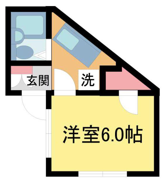 槻木ハイツ(1K/1階)の間取り写真