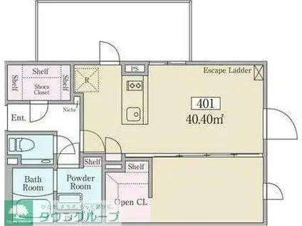 REVE RESIDENCE 学芸大学(1LDK/3階)の間取り写真