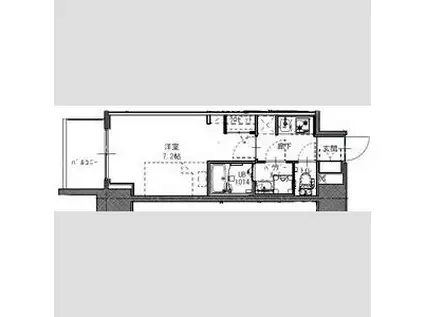 S-RESIDENCE堺筋本町DEUX(1K/3階)の間取り写真