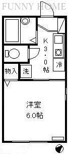 ハイムおもだか(1K/2階)の間取り写真