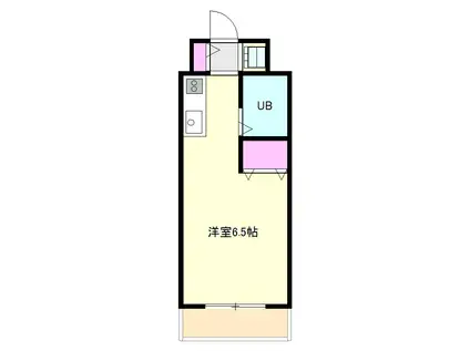 エステートピア3モリタ(ワンルーム/2階)の間取り写真