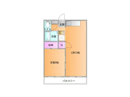 ラビットハウス白山I(1LDK/3階)の間取り写真