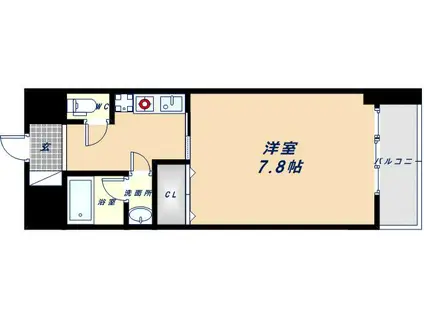 グレンパーク中川(1K/5階)の間取り写真