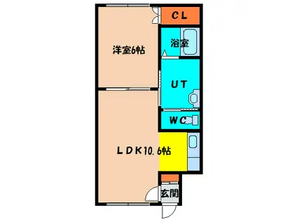 NEXTII(1LDK/1階)の間取り写真