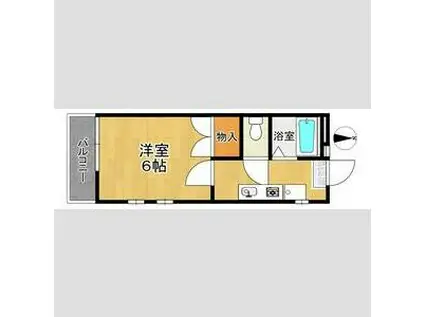 メゾンフォレスタ(1K/1階)の間取り写真