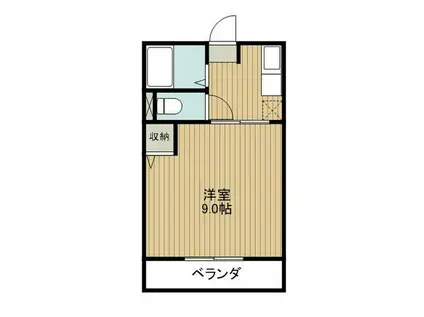 サンシャイン御前場(1K/2階)の間取り写真