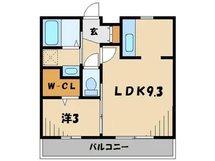 フェリーチェ(1LDK/1階)の間取り写真