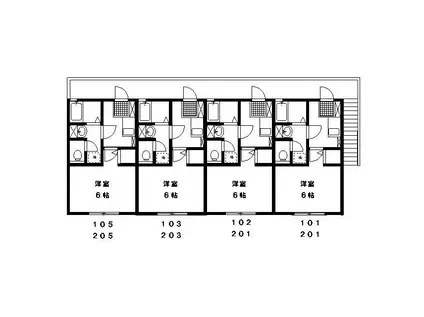 ピュアハイム(1K/2階)の間取り写真
