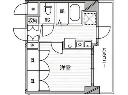 スペーシア高円寺I(1K/6階)の間取り写真