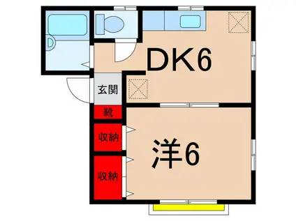 フレグランス千秋A(1DK/1階)の間取り写真