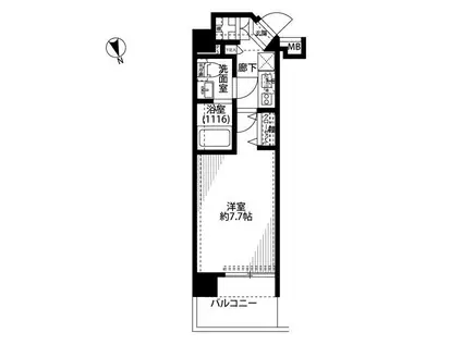 プレール・ドゥーク西川口(1K/3階)の間取り写真