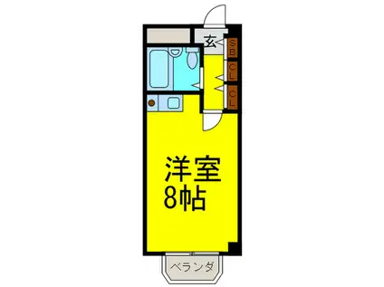 東大阪レジデンス(ワンルーム/4階)の間取り写真