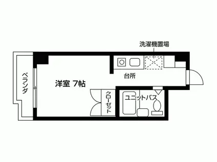 プレシードII(1K/8階)の間取り写真