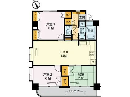 マハール南大塚(3LDK/3階)の間取り写真