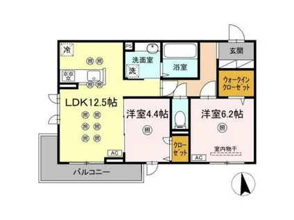 アネックスV(2LDK/3階)の間取り写真