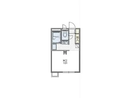 レオパレス仁豊野(1K/2階)の間取り写真