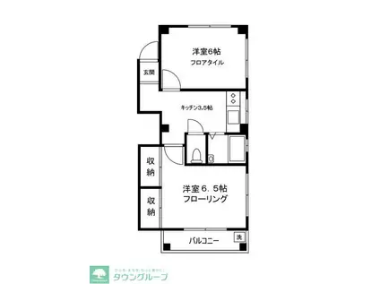 野村ビル(2K/3階)の間取り写真