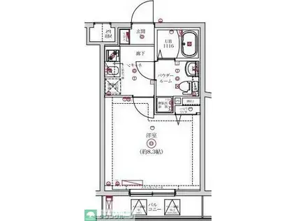 レンティーヴァ綾瀬(1K/3階)の間取り写真