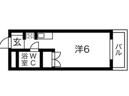 プレアール粟津(ワンルーム/2階)の間取り写真