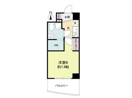 セレニテ 桃谷(1K/7階)の間取り写真