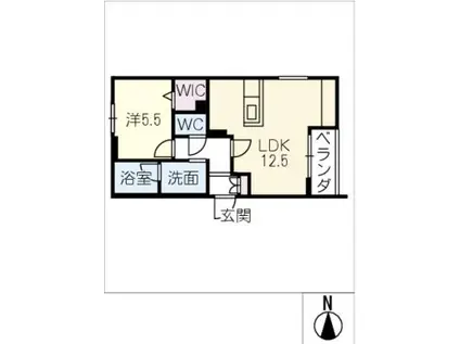 シャーメゾンフォレドール(1LDK/3階)の間取り写真