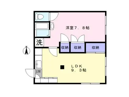 TAKE-OFF21(1K/1階)の間取り写真