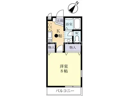 リエス土浦富士崎(1K/2階)の間取り写真