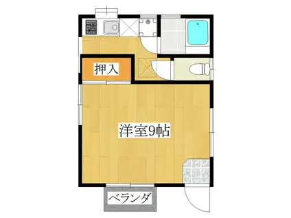 新田FG棟(1K/1階)の間取り写真