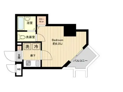 プライムアーバン板橋区役所前(1K/2階)の間取り写真