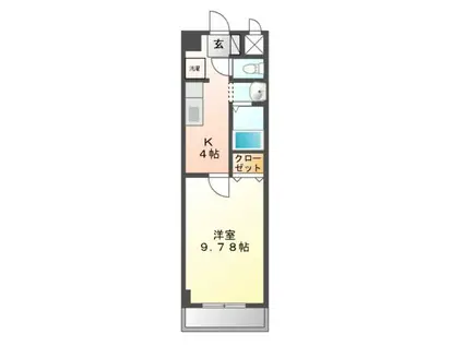 YS SQUARE(1K/4階)の間取り写真