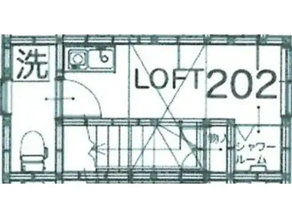 サークルハウス蓮根弐番館(ワンルーム/2階)の間取り写真