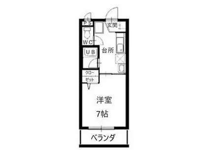 YSリンピアリヴ(1K/2階)の間取り写真
