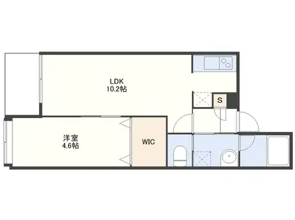 S-FORT長崎大学病院前(1LDK/1階)の間取り写真