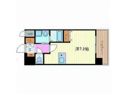 プレサンス名古屋駅前(ワンルーム/9階)の間取り写真