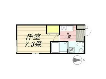 リブレア中部大学前 B棟(1K/1階)の間取り写真