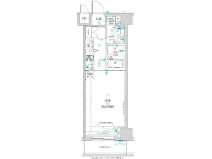 スパシエベレーザ大山(ワンルーム/1階)の間取り写真