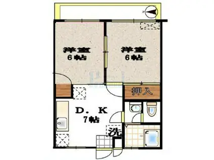 スターライトシティ小茂根(2DK/2階)の間取り写真