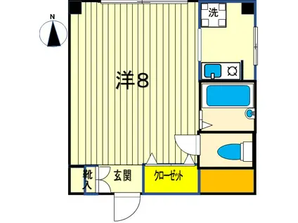 リバフィ弥生(1K/2階)の間取り写真