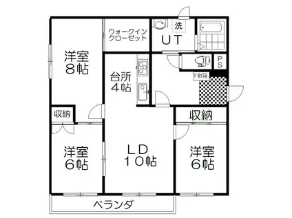 レアル共栄(3LDK/5階)の間取り写真