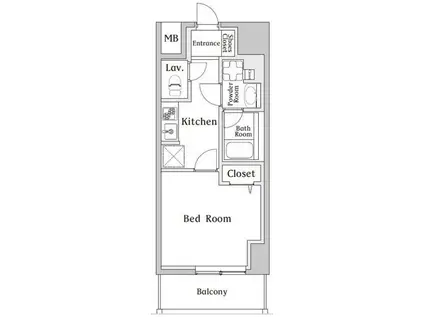 N-STAGE両国(1K/2階)の間取り写真