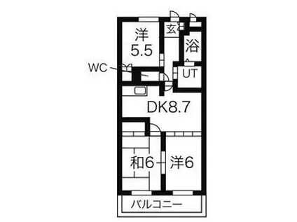 アピタシオン華(3DK/2階)の間取り写真
