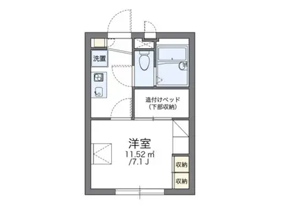 レオパレス豊藤II(1K/3階)の間取り写真