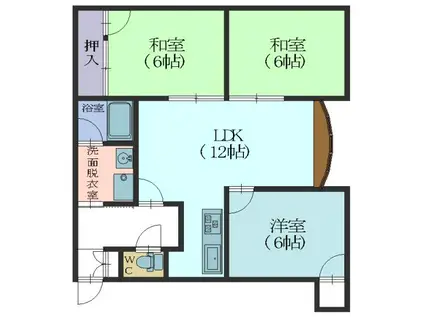 神田196(3LDK/3階)の間取り写真