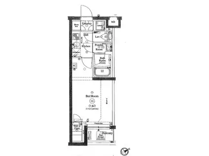 ディップス上北沢ノースヴィラ(1K/2階)の間取り写真