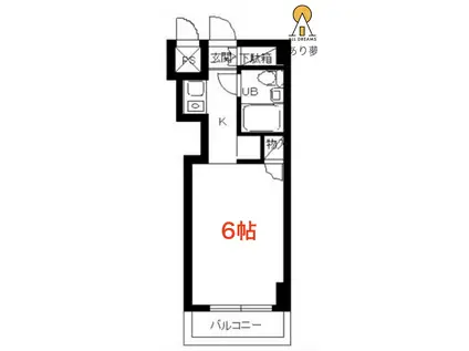 スカイコート横浜平沼(ワンルーム/4階)の間取り写真