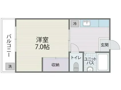 ハイツ新宮苑(1K/3階)の間取り写真