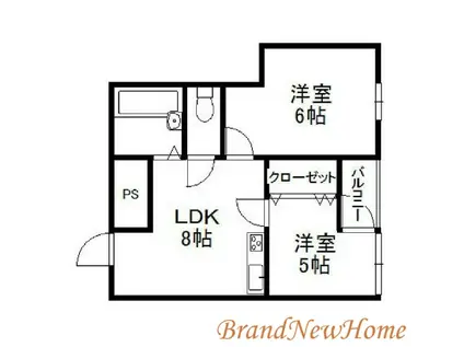 ロイヤルコート5番館(2LDK/2階)の間取り写真