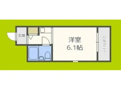 朝日プラザアクシス東淀川(ワンルーム/4階)の間取り写真